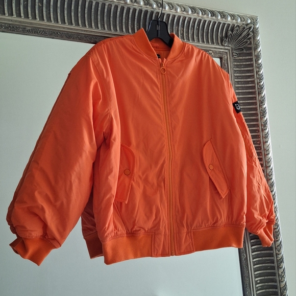 ZARA Kids' Orange Bomber Jacket Size M - Picture 2 of 9